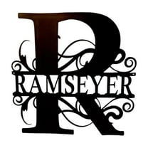 chaungfeng Custom Metal Name Sign | 21 Letter Wall Decor | Personalized Family Name Sign | Personalized Anniversary Wedding Gift | Outdoor Metal Art | Housewarming Gift | Black, R