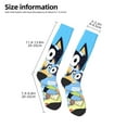 thumbnail image 2 of Masiiu Bluey Print Adult Crew socks, Comfortable Novelty Colorful Patterned, Breathable, Stylish Colorblock for Men Women, 2 of 6