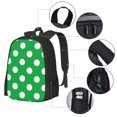thumbnail image 3 of Balery Green And White Polka Dot Backpack for Men and Women - Durable 600D Oxford Cloth -Large Capacity, Water-Resistant School, Travel, and Hiking Bag, 3 of 7