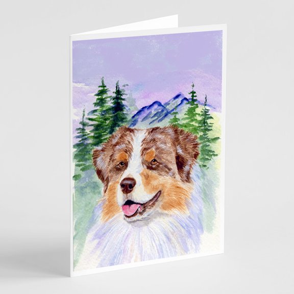 Australian Shepherd Greeting Cards and Envelopes Pack of 8
