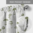 thumbnail image 6 of Sage Green Mushroom Farmhouse Short Window Curtain Valances, Vintage Botanical Autumn Farmhouse Rod Pocket Kitchen Valances for Living Room Bedroom Bathroom Cafe 60" x 18", 6 of 8