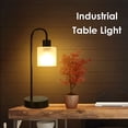 thumbnail image 4 of Luz de mesa industrial Tomshine con dos puertos USB de 2.1A, lámpara de escritorio regulable con control táctil y pantalla de vidrio, luz vintage para mesitas de noche en dormitorio, sala de estar y, 4 of 6