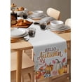 thumbnail image 3 of Table Runners 60 Inches Long Dress Scarves, Orange Pumpkin Farmhouse Kitchen/Dining Table Runner, Small Coffee Tablerunners, Thanksgiving Fall Hello Autumn Eucalyptus 13x60 Inch, 3 of 7