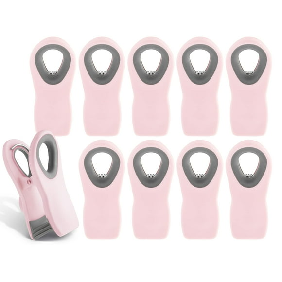 Clips para bolsas con cierre hermético para cocinar con color para almacenar alimentos, paquete de 10