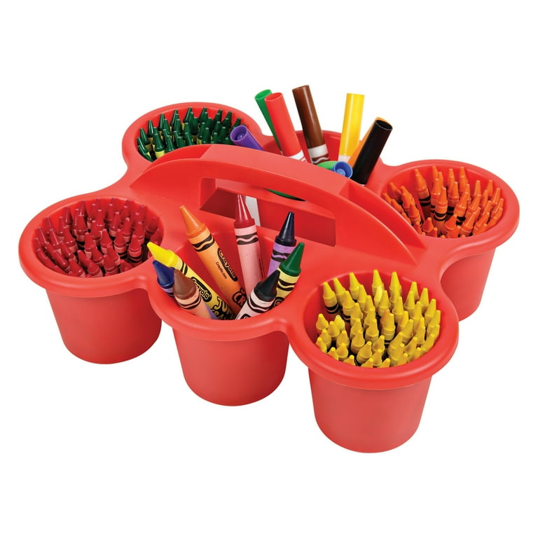 Little Artist Antimicrobial Six-Cup Caddy, Red Little Artist Antimicrobial Six-Cup Caddy, Red