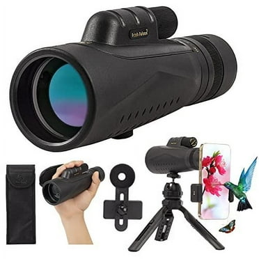 Fetch Falcon 10-30X50 FMC HD Spotting Scope(Waterproof Long Range Spotting) with Tripod Phone Holder and Bag (10-30X50 Black)