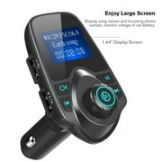 LINKPAL Bluetooth Car Wireless FM Transmitter Bluetooth Hands-Free Car Kit with FM Transmitter USB Car Charger