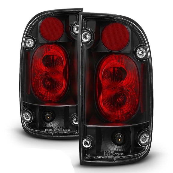 For 1995-2000 Toyota Tacoma Truck Black Tail Lights Brake Lamps Left Right 95-00
