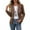 Brown, variant on TKLPEHG Suede Jacket for Women Fall Winter Y2k Faux Leather Open Front Coat Long Sleeve Outwear Blazer Jackets (Green_Z,L)
