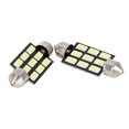 thumbnail image 4 of 8uds 42mm Blanco 5630 LED Interior Domo Luces Licencia Placa Bombillas Unique Bargains Luz del adorno del coche LED, 4 of 6