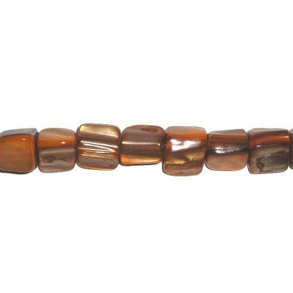 6x7mm Mother Of Pearl Orange Cube Beads Genuine Gemstone Natural Jewelry Making