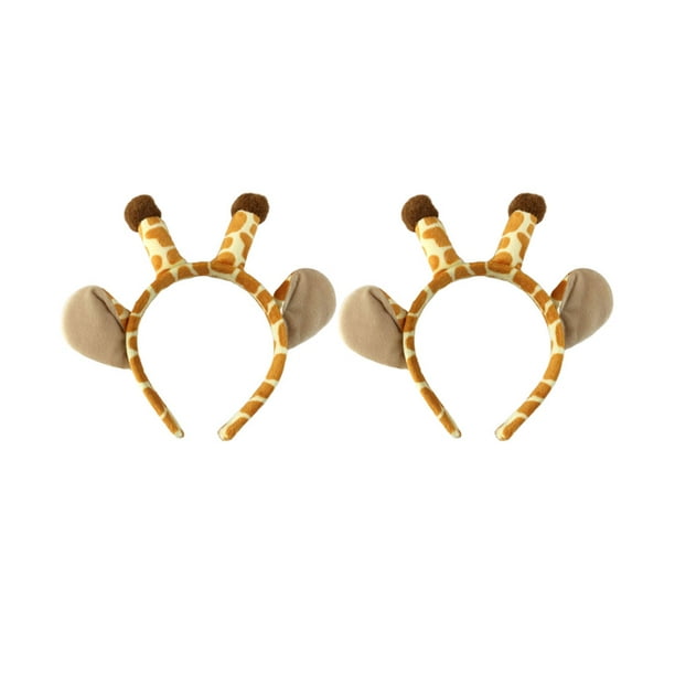 2 diademas con forma de jirafa para el cabello, accesorios para el cabello para fiestas, actuaciones, mujeres y niñas.