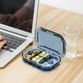 thumbnail image 7 of Airtight Pills Organizer, Portable Compact Pill Box for Travel Home, Gray Green Blue, 3.62x2.44x0.98in, Water & Dust Resistant, 7 of 7