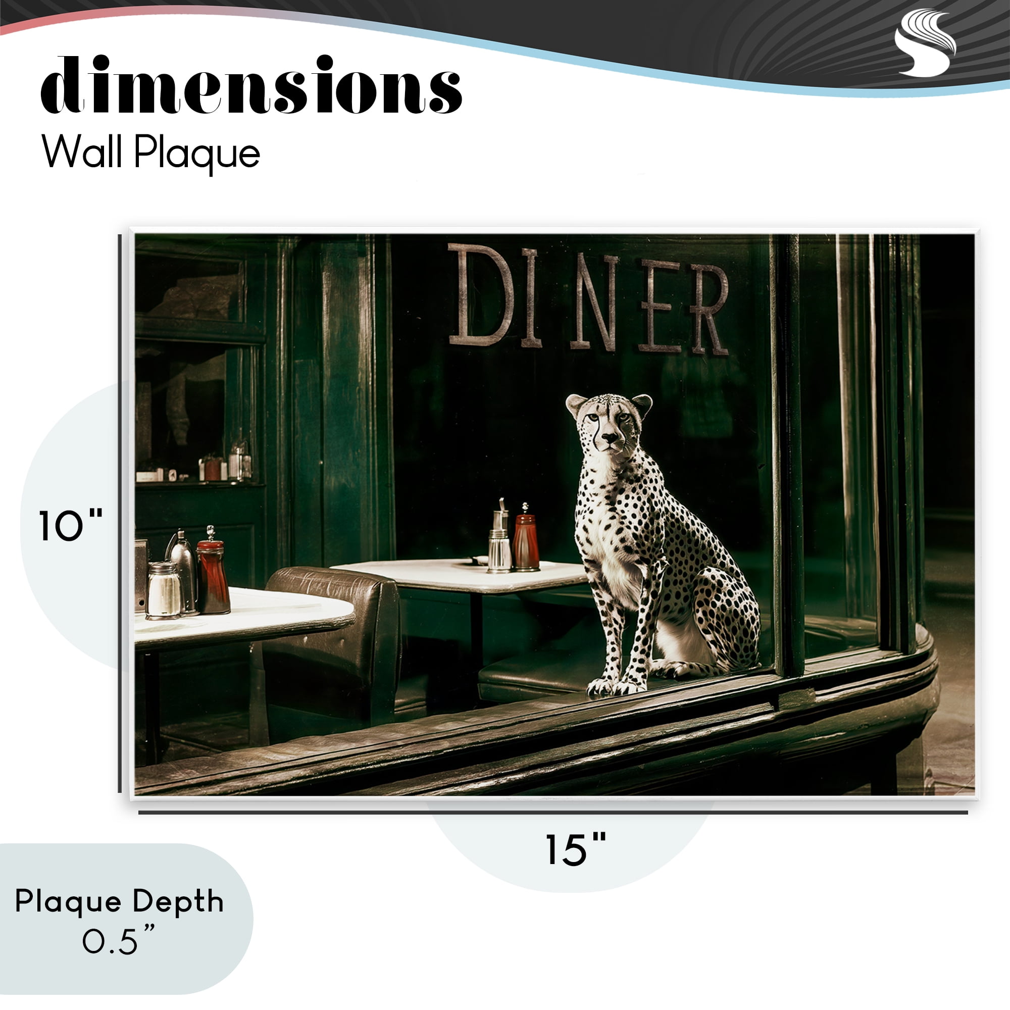 Stupell Industries Diner Sentry Leopard Wall Plaque Art, design by Annabelle Hall