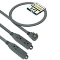 thumbnail image 1 of Cable de alimentación EP de 3 pies y 3 salidas, 16/3 SPT-3, gris, paquete de 2, 1 of 7