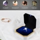 thumbnail image 2 of Caja de anillo LED Estuche de terciopelo octogonal para anillos de boda Caja de regalo de joyería con luz LED para exhibición de joyas Compromiso de boda, 2 of 7