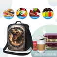 thumbnail image 4 of Halloween T Rex Dinosaur Lunch Bag Insulated Thermal Box with Shoulder Strap & Handle for Work and Picnic, 4 of 6