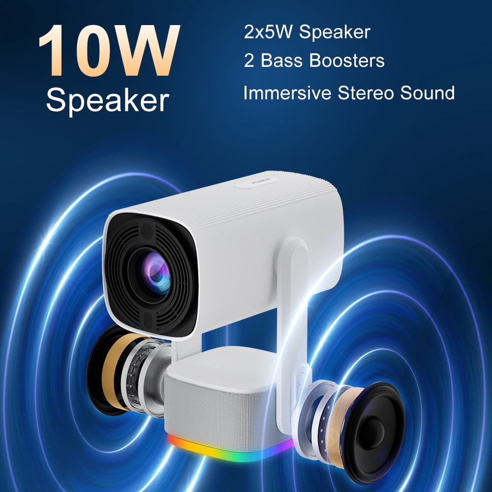 ZDSSY Battery Projector with Wifi and Bluetooth Auto Focus Android11 Mini Projector