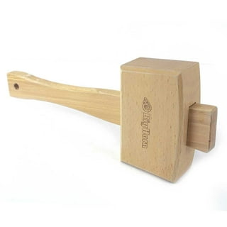 245mm Beech Solid Wood Mallet Mallet Hammer Vintage Wooden Mallet Wooden  Mallet Accessory Durable Wooden Hammer for Woodworking 