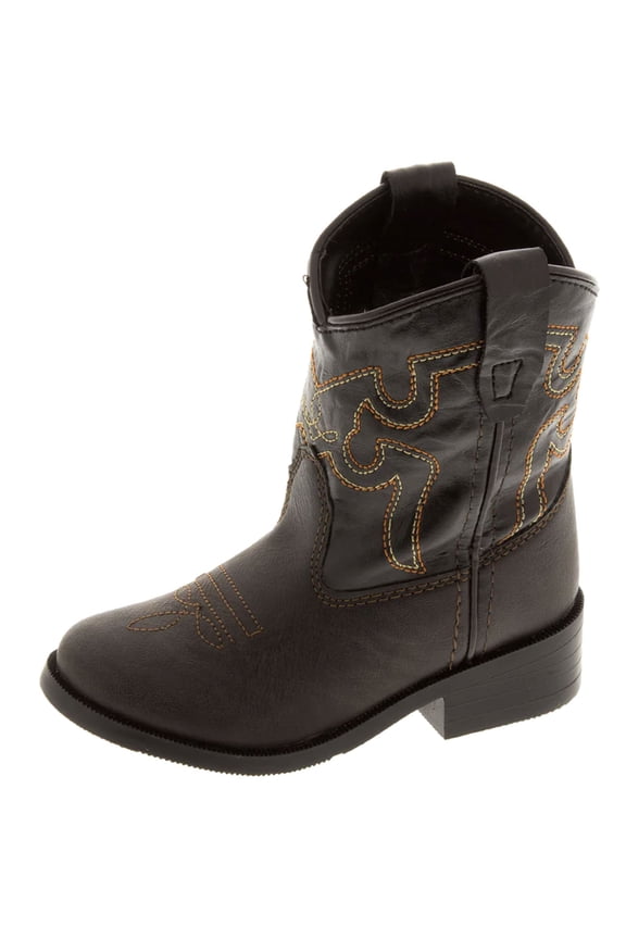 Unisex Kids' Monterey Western Boots, Color: Brown/Black, Size: 5.5
