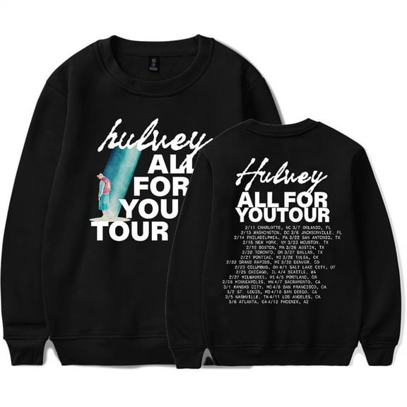 Hulvey All For You Tour Sweatshirts Streetwear Crewneck Hip Hop Long Sleeve Pullovers