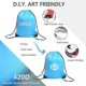 thumbnail image 3 of Drawstring Bags Bulk For Kids, Large Nylon Gym String Gift Backpack For Tie-dye,10 Pack, 3 of 5