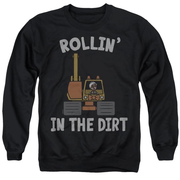 Blippi Rollin' in the Dirt Unisex Adult Crewneck Sweatshirt, Black, 5X-Large