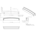 thumbnail image 4 of Jeffrey Alexander 141-160 Renzo 6-5/16" Center To Center Bold Modern Square Cabinet Cup, 4 of 7