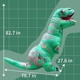 thumbnail image 4 of Disfraz inflable de dinosaurio T-Rex de Qshine para adultos, 4 of 7