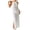 White, variant on Women's Halter Long Beach Dress Crochet Slit Bikini Swimsuit Cover Up Swimwear for Beach Vacation