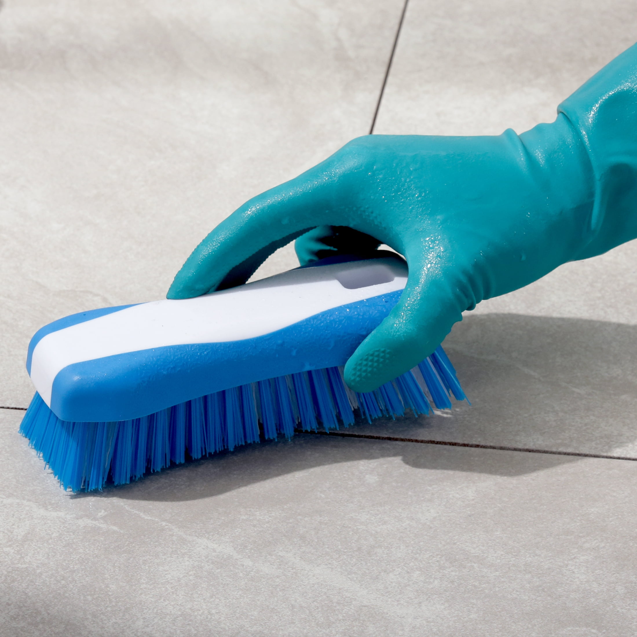 Great Value Non-Slip Grip Small Handy Scrubber, Blue 
