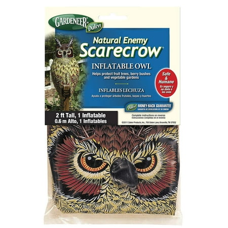 Gardeneer By Natural Enemy Scarecrow Inflatable Owl, Protect fruit trees, berries, and vegetable gardens from birds and other pests By Dalen