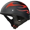 Fuel Half Helmet, Flame Graphic - Extra-Large