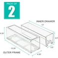 thumbnail image 4 of Sorbus Fridge Drawers - Clear Stackable Pull Out Refrigerator Organizer Bins - Food Storage Containers for Kitchen, Refrigerator, Freezer & Vanity (2 Pack | Small), 4 of 4