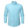 thumbnail image 4 of Zshosam Men's Long Sleeve Button Down Shirt Free Untucked Dress Shirt Casual Denim Shirt(Green,XL), 4 of 5
