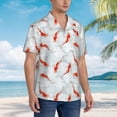 thumbnail image 3 of Bingfone Koi Fish Corals,Spring Summer for Men's Short Sleeve Button Down Shirts Hawaiian Beach Shirt,Large, 3 of 7