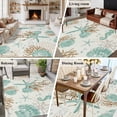 thumbnail image 5 of 6'x9' Area Rugs, Coastal Starfish Indoor Outdoor Area Rug for Living Room Bedroom, Farmhouse Nautical Seahorse Conch Washable Bathroom Rugs Kitchen Floor Carpet Mats Home Decor Aesthetic, 5 of 8