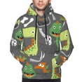 thumbnail image 4 of Bingfone Cartoon Dinosaurs Men'S Drawstring Hoodie Long Sleeve Pocket Sweatshirts-3x-Large, 4 of 9