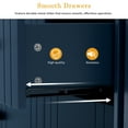 thumbnail image 6 of Euroco 89.7" Sideboard with Extendable Table, Multifunctional Buffet Storage Cabinet with 2 Doors and 3 Drawers Coffee Bar Station for Living Room,Study,Kitchen,Navy Blue, 6 of 9