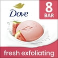 thumbnail image 2 of Dove Fresh Exfoliating Women's Beauty Bar Soap Watermelon Seed & Mint Oils All Skin, 3.75 oz 8 Bars, 2 of 9
