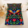 thumbnail image 5 of Erosebridal Colorful Bohemian Birds Bed Sheets,Cartoon Loves Daisy Pattern King Sheets For Girls Kids 4 Pieces, 5 of 6