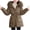Coffee, variant on Womens Winter Coats Long Sleeve Down Jackets with Hood Solid Color Quilted Thermal Thicken Puffer Coats (M, Black)