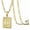 Gold D, variant on Women's Men's Stainless Steel Initial Necklace Silver L