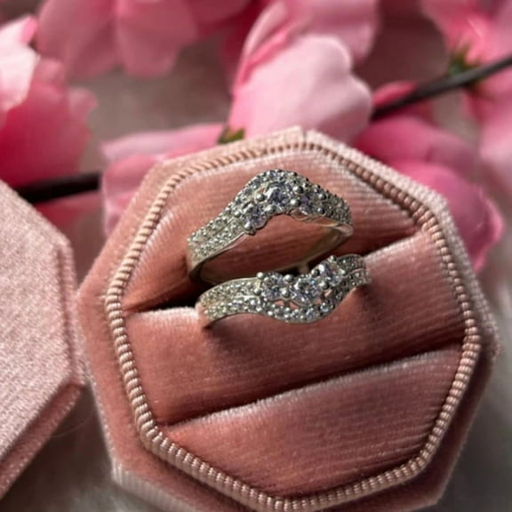 1.90Ct. White Diamond Ring Enhancer- Wedding Engagement ring Jacket