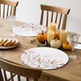 thumbnail image 5 of Pastoral Pink Flower Round Braided Placemats Set of 8, Sunflower Leaf Farm Plant Country Heat Insulation Place Mats Washable Non-Slip Table Mats for Kitchen Dining Party, 15 Inches, 5 of 9