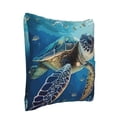 thumbnail image 2 of Bingfone Watercolor Turtle Linen Throw Pillow Covers Cushion Case Pocket Button Vintage Farmhouse Pillowcase-20"x20", 2 of 9