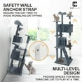 thumbnail image 3 of CAPHAUS Cat Tower for Indoor w/Cat Wand Toy, Modern Cute 74-Inch Cat Tree w/Widened Perch for Large Cats Kittens, Multi-Level Cat Activity Tree w/Scratching Posts, Tunnel, Basket, Cat Cave Condo, 3 of 9
