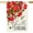 Red Geranium, variant on Spring House Flag 28 x 40 Inch, Red Geranium Floral Double Sided Burlap Welcome Large Yard Flag Seasonal Holiday Lawn Proch Outdoor Outside Decor
