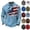 #01 Light Blue, variant on Men's 250th Anniversary Polo Shirts Long Sleeve American Flag Print Waffle Fabric Freedom Patriotic Shirts America 250 , #01 White, XL