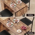 thumbnail image 4 of Kojooin Extendable 2-Seater Dining Table Set with Hidden Storage, 3-Piece Breakfast Nook Table and Chairs for Small Spaces, 4 of 9